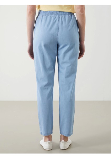 Lcwaıkıkı Classic Bej Beli Lastikli Carrot Fit Kadın Jean Pantolon fırsatları