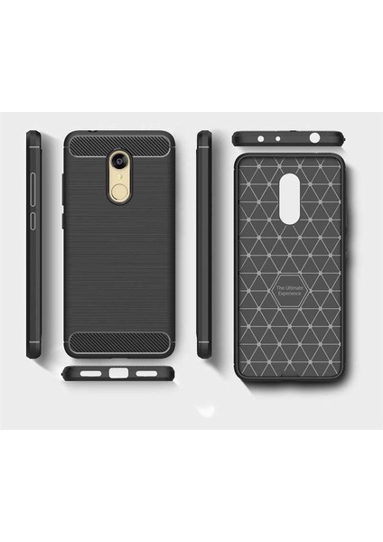 Xiaomi Redmi 5 ile Uyumlu Kamera Korumalı Darbe Önleyici Carbon Brushed Silikon Kılıf fiyatları
