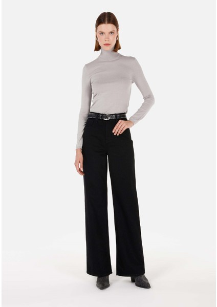 Slim Fit Balıkçı Yaka Kadın Gri Kazak modelleri