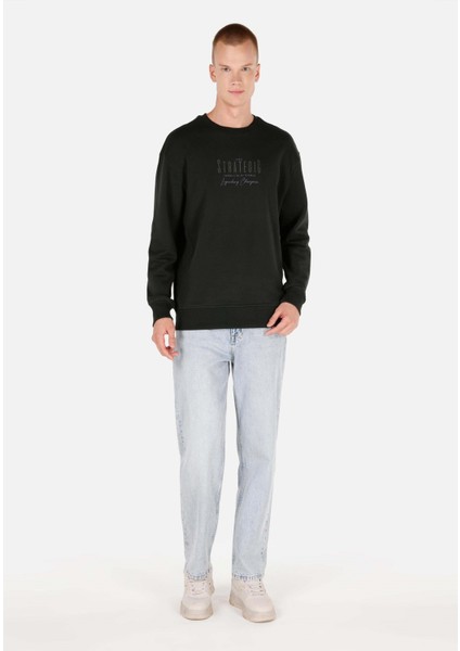 Normal Kesim Baskılı Yeşil Erkek Sweatshirt CL1070641 modelleri