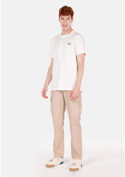 Normal Kesim Ortal Bel Düz Paça Bej Erkek Pantolon CL1070378