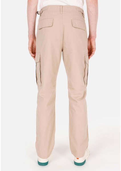 Normal Kesim Ortal Bel Düz Paça Bej Erkek Pantolon CL1070378