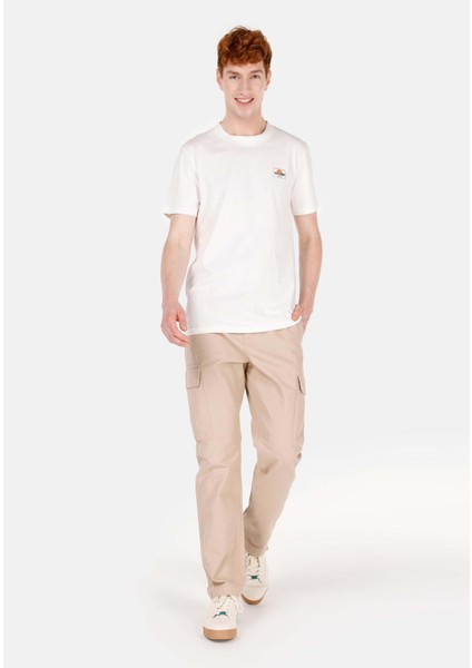 Normal Kesim Ortal Bel Düz Paça Bej Erkek Pantolon CL1070378