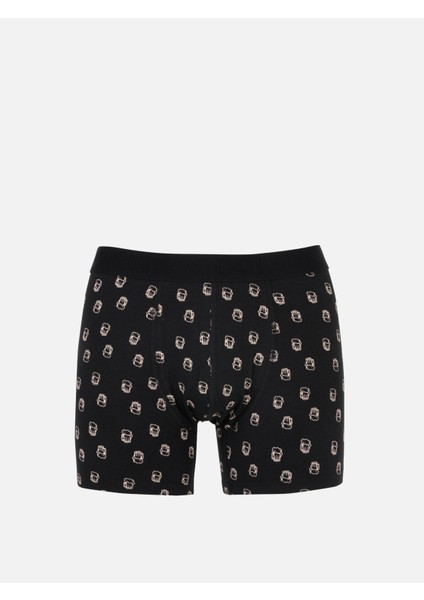 Modern Fit Erkek Siyah Boxer