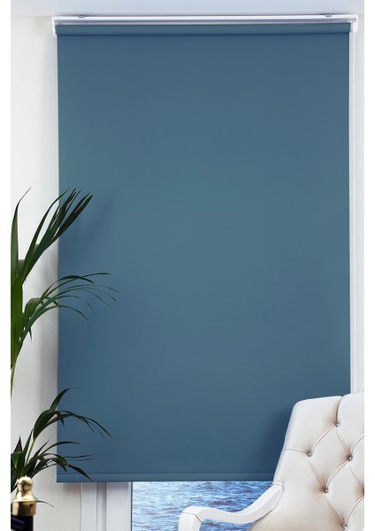 Steel Blue (Gri Mavi) Ma Serisi (Ma 818 )Metal Kasa Yarı Saydam Mat Stor Perde