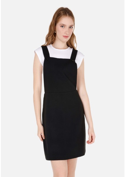 Regular Fit Kadın Siyah Elbise