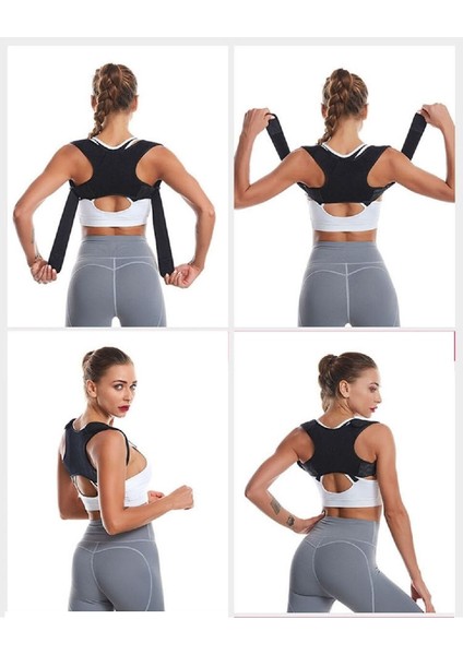 Şık ve rahat minimal spor korse, bel ve sırt desteği, orta boy, siyah indirimleri