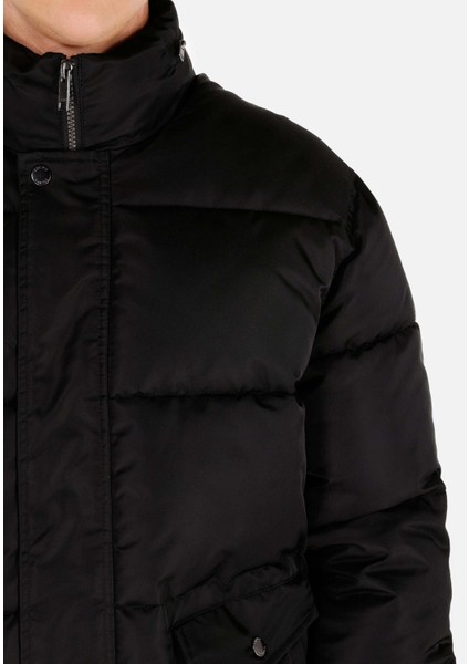 Regular Fit Erkek Siyah Mont
