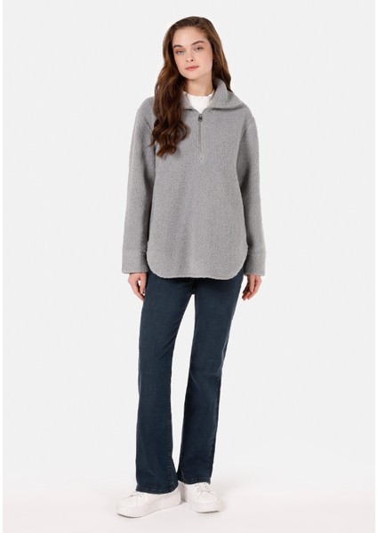 Gri Kadın Sweatshirt modelleri