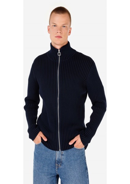 Slim Fit Erkek Lacivert Hırka