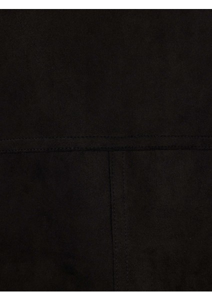 Regular Fit Shirt Neck Kadın Siyah Uzun Kol Gömlek fırsatları
