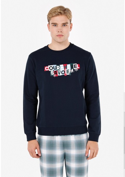 Regular Fit Erkek Lacivert Sweatshirt