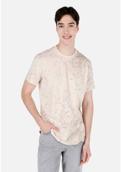 Bej Erkek Tshirt K.kol