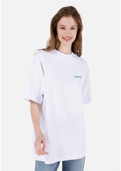 Beyaz Kadın Tshirt K.kol