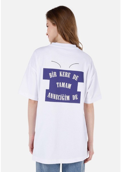 Beyaz Kadın Tshirt K.kol