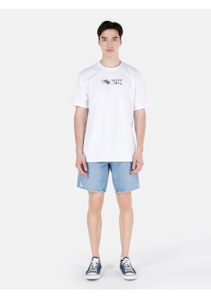 Beyaz Erkek Tshirt K.kol