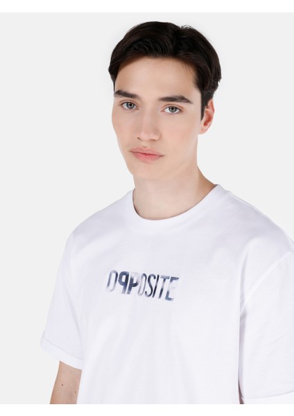 Beyaz Erkek Tshirt K.kol