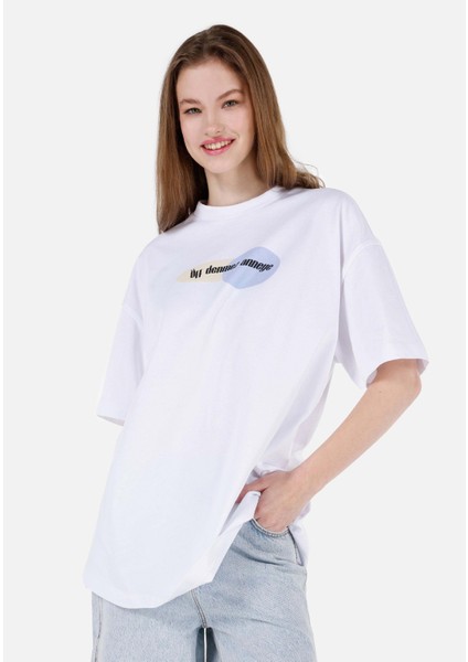Beyaz Kadın Tshirt K.kol