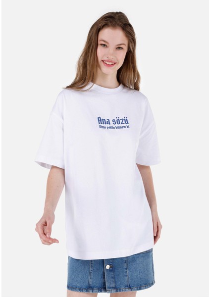 Beyaz Kadın Tshirt K.kol