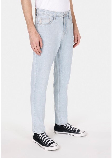 067 Jack Regular Fit Orta Bel Daralan Paça Erkek Mavi Jean Pantolon CL1073041