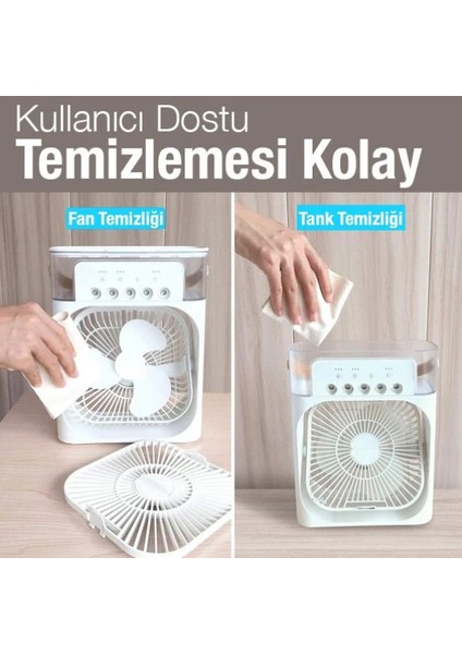 Su Hazneli Şarjlı Masa Vantilatörü