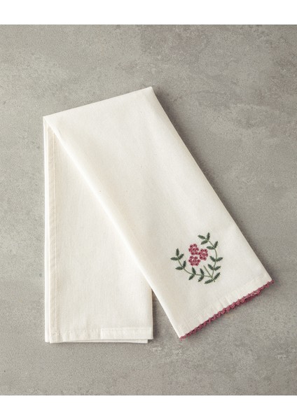 Retro Grids Pamuk Kurulama Bezi Krem - Pembe fiyatları