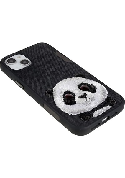 iPhone 15 Uyumlu 3D Göz Panda Detaylı Gerçek Nakış İşlemeli Kabartmalı Big Eyes Kılıf fırsatları