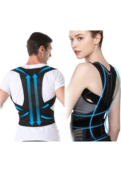 Dik durmayı destekleyen hafif ve rahat bel sırt koruyucu yelek, orta boy, siyah modelleri