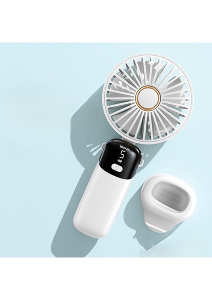 USB Şarjlı Taşınabilir Katlanabilir El Fanı Beyaz Renk