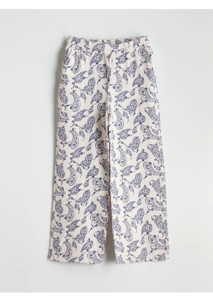 Lcw Kids Ekru Beli Lastikli Kız Çocuk Pantolon