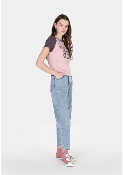 Barrel Fit Kadın İndigo Jean Pantolon modelleri