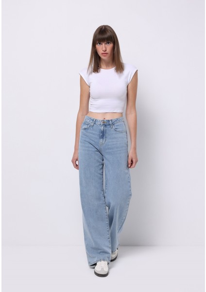 Regular Fit Kadın İndigo Jean Pantolon