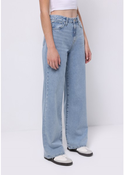 Regular Fit Kadın İndigo Jean Pantolon fırsatları