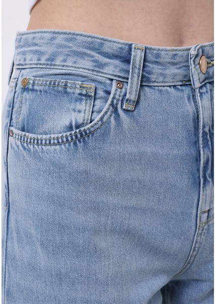 Regular Fit Kadın İndigo Jean Pantolon indirimleri