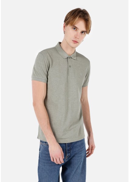 Classic Fit Polo Yaka Düz Erkek Kısa Kol Tişört