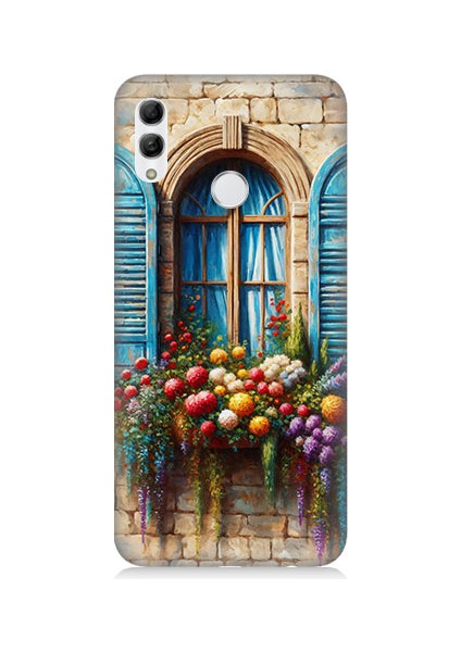 Huawei Honor 10 Lite Uyumlu Pencereden Renkli Hayat Desenli Silikon Kılıf