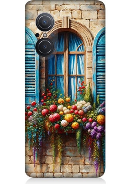 Huawei Nova 9 Se Uyumlu Pencereden Renkli Hayat Desenli Silikon Kılıf