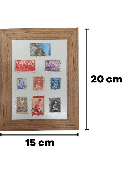 Dekoratif Çerçeveli Nostaljik Pul Koleksiyonu (4 Adet Tablo) fiyatları