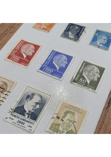 Dekoratif Çerçeveli Nostaljik Pul Koleksiyonu (4 Adet Tablo) modelleri