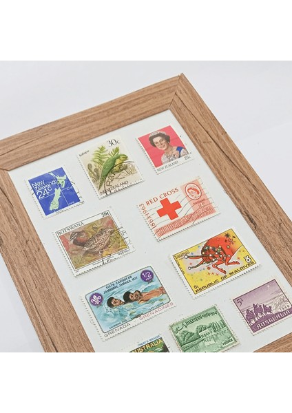 Dekoratif Çerçeveli Nostaljik Pul Koleksiyonu (4 Adet Tablo) indirimleri