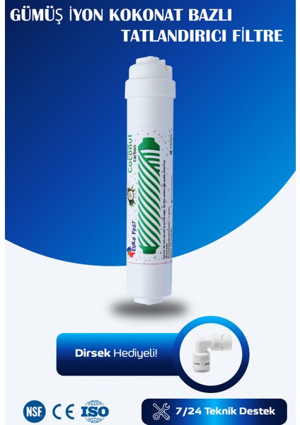 Su Arıtma Cihazına Uyumlu Quıck 2533 Özel Seri Yüksek Iodine Oranlı Tatlandırıcı Filtre modelleri