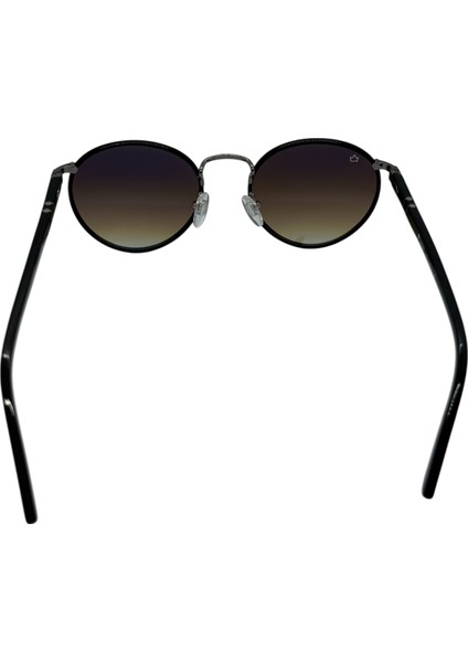 CBS2032 C5 Mineral Cam Yuvarlak Kahverengi Degrade Unisex Güneş Gözlüğü indirimleri