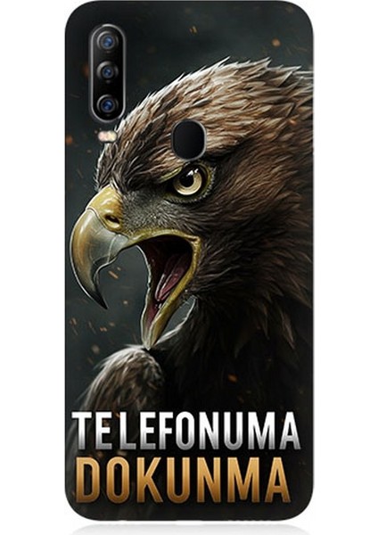 General Mobile Gm 20 Pro Uyumlu Bakışlarda Kartalın Sertliği Desenli Silikon Kılıf