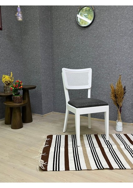 Iznik Hasırlı Beyaz Mutfak Sandalyesi fiyatları