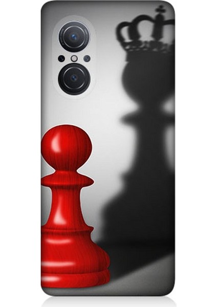 Huawei Nova 9 Se Uyumlu Piyonun Taçlı Hayali Desenli Silikon Kılıf