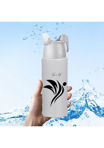 Güvenli ve şık 700 ml gri spor matara, kendiliğinden güçlü suluk. fiyatları