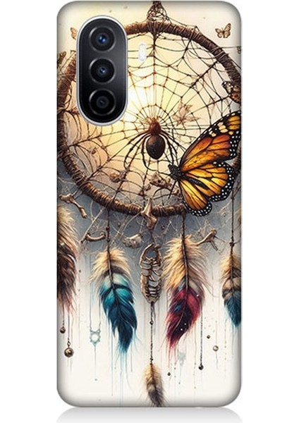 Huawei Nova Y70 Uyumlu Kelebekli Düş Kapanı Desenli Silikon Kılıf