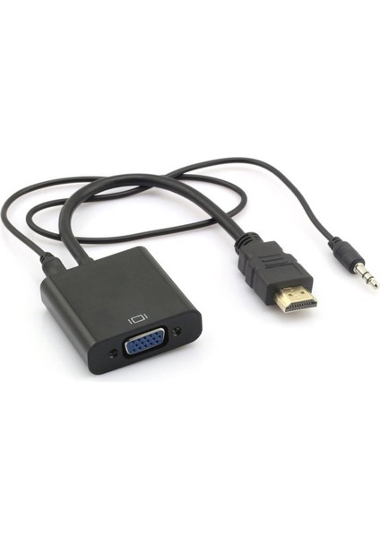 HDMI To VGA Ses Destekli Dönüştürücü Kablo Çevirici Adaptör 4488 fiyatları