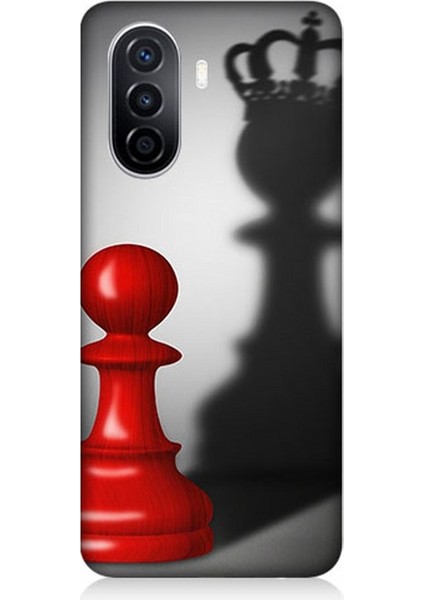 Huawei Nova Y70 Uyumlu Piyonun Taçlı Hayali Desenli Silikon Kılıf