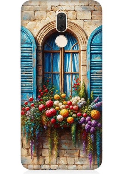 Huawei Mate 10 Lite Uyumlu Pencereden Renkli Hayat Desenli Silikon Kılıf